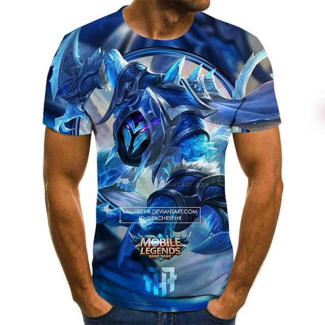 Cool anime men's T-shirt summer fashion top 3D round neck short sleeve Naruto casual shirt T-shirt - Vimost Shop