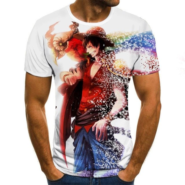 Cool anime men's T-shirt summer fashion top 3D round neck short sleeve Naruto casual shirt T-shirt - Vimost Shop