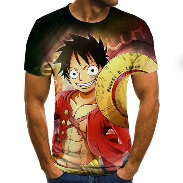 Cool anime men's T-shirt summer fashion top 3D round neck short sleeve Naruto casual shirt T-shirt - Vimost Shop