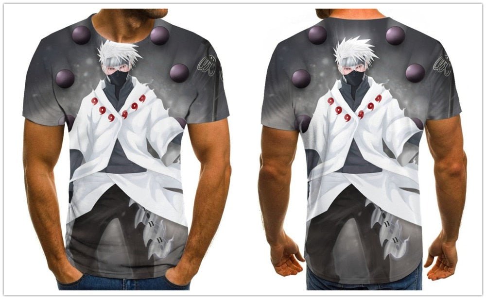 Cool anime men's T-shirt summer fashion top 3D round neck short sleeve Naruto casual shirt T-shirt - Vimost Shop