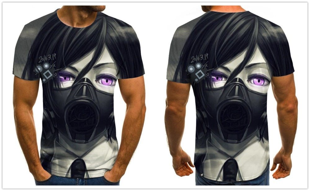 Cool anime men's T-shirt summer fashion top 3D round neck short sleeve Naruto casual shirt T-shirt - Vimost Shop