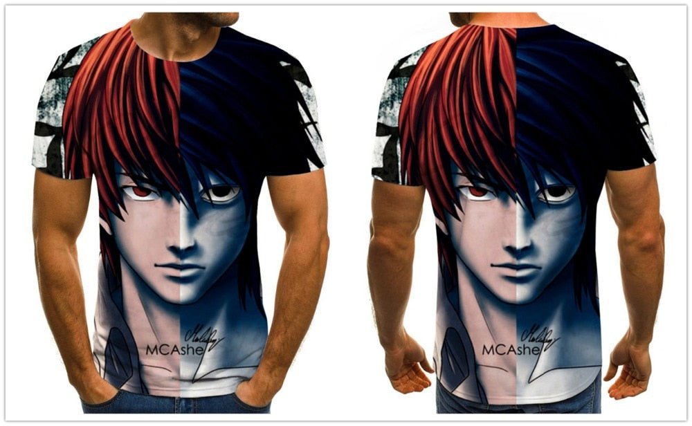 Cool anime men's T-shirt summer fashion top 3D round neck short sleeve Naruto casual shirt T-shirt - Vimost Shop