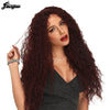 Copper Red Burgundy Black Synthetic Lace Front Wig with Baby Hair Long Afro kinky Curly Futura Wigs for Women - Vimost Shop