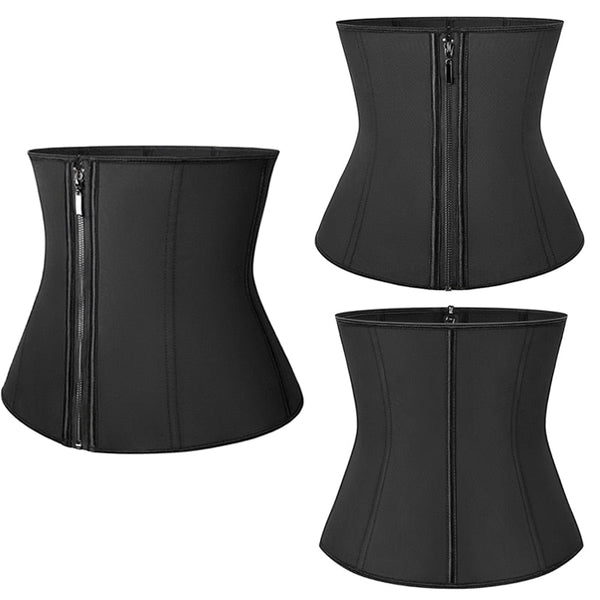 Corset Body Shaper Latex Waist Trainer Zipper Underbust Slim Tummy Waist Cincher Slimming Briefs Shaper Belt Shapewear Women - Vimost Shop