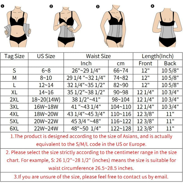 Corset Body Shaper Latex Waist Trainer Zipper Underbust Slim Tummy Waist Cincher Slimming Briefs Shaper Belt Shapewear Women - Vimost Shop