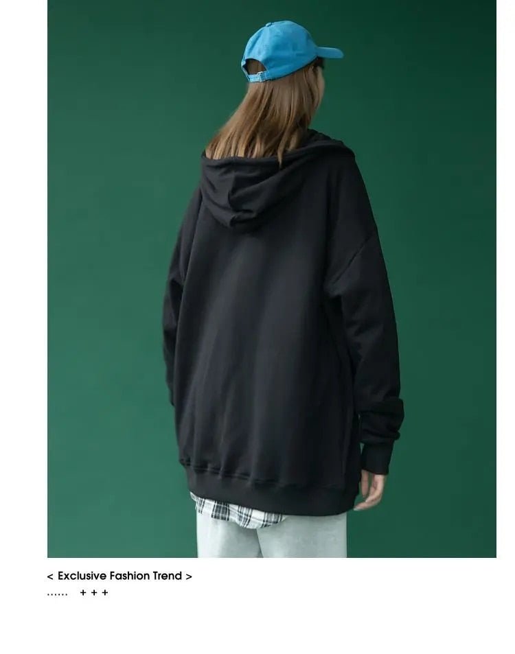 Cotton jacket female new Korean loose hooded zipper Winter Autumn Plus Size Women's Harajuku Hoodies Tops - Vimost Shop