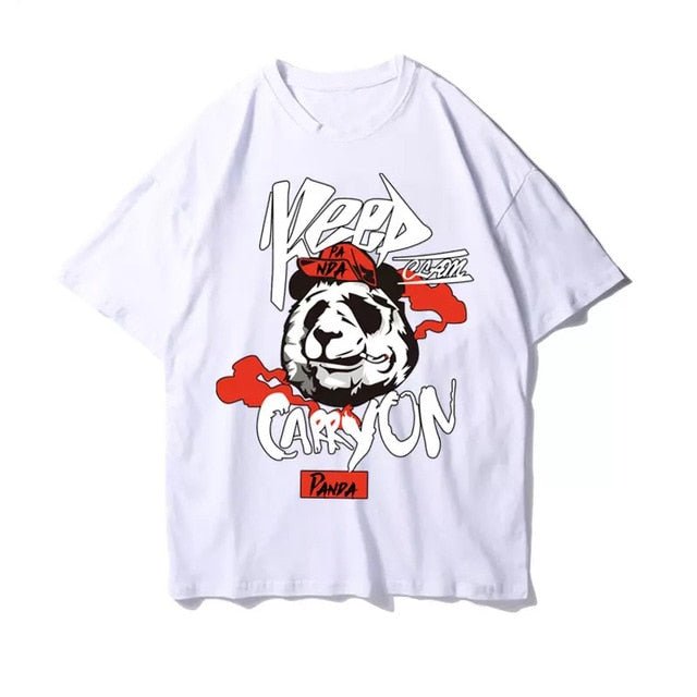 Cotton Tee tshirt Man Cartoon Animal Printed Punk T Shirts Mens Hip Hop Casual Street Tees Male Cotton Tshirts Tops - Vimost Shop