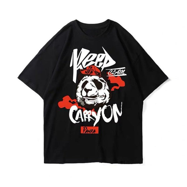 Cotton Tee tshirt Man Cartoon Animal Printed Punk T Shirts Mens Hip Hop Casual Street Tees Male Cotton Tshirts Tops - Vimost Shop