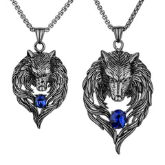 Couple Necklace Stainless Steel Wolf Pendants Chain Valentine Day Romatic Jewelry Gifts for Hime and Her Dropshipping GN41 - Vimost Shop