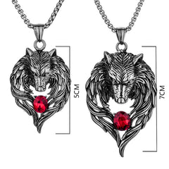 Couple Necklace Stainless Steel Wolf Pendants Chain Valentine Day Romatic Jewelry Gifts for Hime and Her Dropshipping GN41 - Vimost Shop