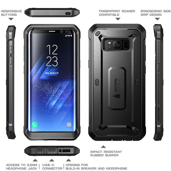 Cover For Samsung Galaxy S8 5.8 inch WITH Built-in Screen Protector Unicorn Beetle UB Pro Full-Body Rugged Holster Case - Vimost Shop
