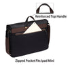 Cowhide Leather Messenger Bag for Men Casual Laptop Briefcase Water Resistant Canvas Business Handbag Men's Travel Bag - Vimost Shop