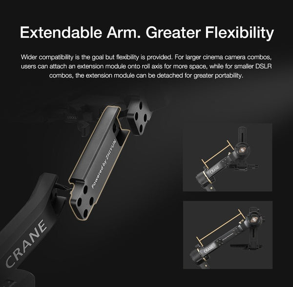 Crane 3S 3-Axis Handheld Gimbal Stabilizer for DSLR Cameras and Camcorder, 6.5kg Payload, for Sony Canon Panasonic Nikon - Vimost Shop