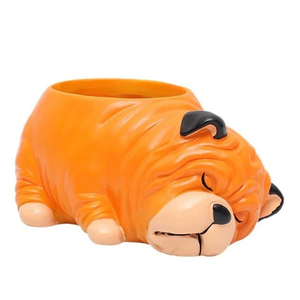 Creative Flower Pot Cartoon Dog Planter Puppy Resin Planters Pots For Flowers Flower Desktop Macetas Home Garden - Vimost Shop