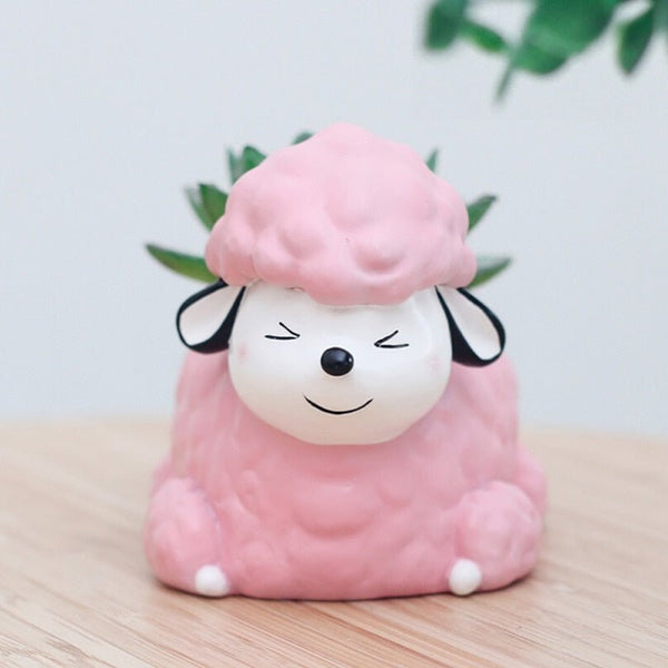 Creative Flower Pot Cartoon Dog Planter Puppy Resin Planters Pots For Flowers Flower Desktop Macetas Home Garden - Vimost Shop