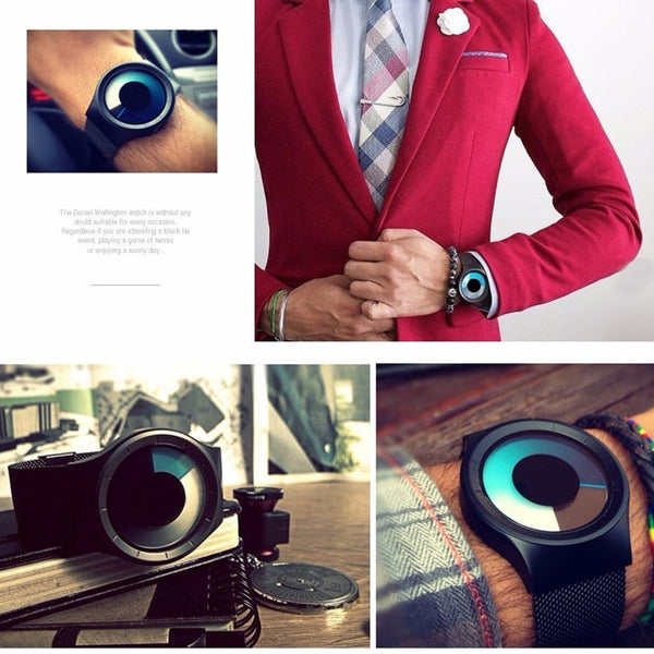 Creative Quartz Watches Men Top FASHION Brand Casual Stainless steel Mesh Band Unisex Watch Clock Male female Gentleman gift - Vimost Shop