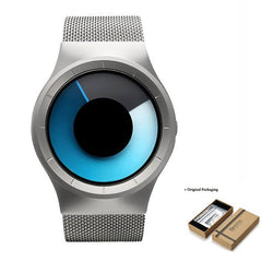 Creative Quartz Watches Women Top Brand Casual Stainless steel Mesh Band Unisex Watch Men Clock female Ladies gift