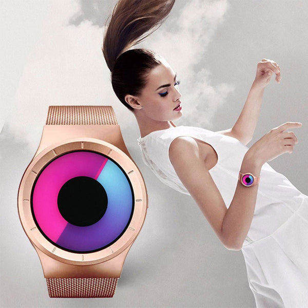 Creative Quartz Watches Women Top Brand Casual Stainless steel Mesh Band Unisex Watch Men Clock female Ladies gift - Vimost Shop