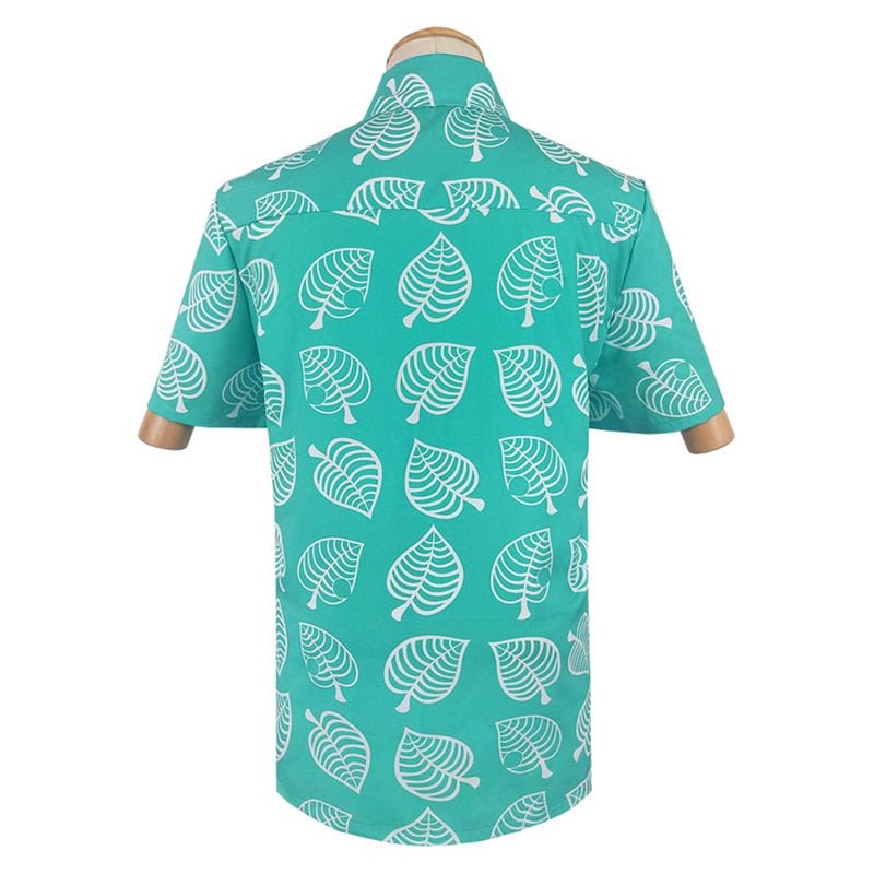 Crossing Shirt Tom Nook Cosplay Costume Men T shirt Tees Leaf Print Animal T-shirt Short Sleeve Tops Kids Adult Women - Vimost Shop