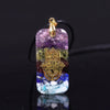 Crystal Resin Orgonite Pendant Hamsa Hand Necklace Fatima Smart Jewelry Resin Crafts Pendant - Vimost Shop