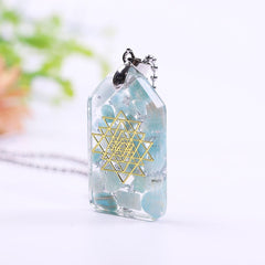 Crystal Stones Chakra Jewelry Resin Pendant Orgone Necklace Epoxy Resin Orgone Energy Pendant - Vimost Shop