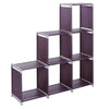 Cube Storage Shelf Multifunctional Assembled 3 Tiers 6 Compartments Black or Dark Brown U.S. Stocks - Vimost Shop