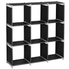Cube Storage Shelf Multifunctional Assembled 3 Tiers 9 Compartments Black or Dark Brown U.S. Stocks - Vimost Shop