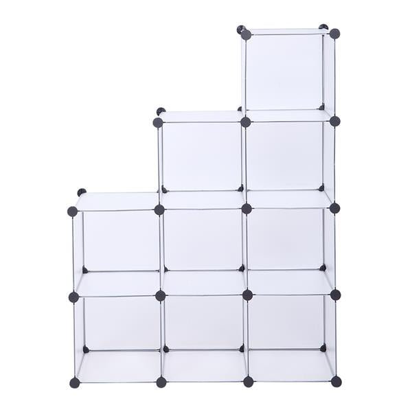 Cube Storage Unit 9-Cube Closet Organizer Storage Shelves Durable Stackable Cubes Organizer DIY Closet Cabinet Storage White - Vimost Shop