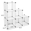 Cube Storage Unit Organizer Durable Stackable 6 Cubes Shoe Rack DIY Plastic Modular Closet Cabinet Storage Organizer White - Vimost Shop