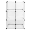 Cube Storage Unit Organizer Durable Stackable 6 Cubes Shoe Rack DIY Plastic Modular Closet Cabinet Storage Organizer White - Vimost Shop