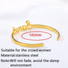 Custom Name Bracelets Bangles Gold Bangle Personalized Name Bangle Stainless Steel Adjustable Nameplate Kids - Vimost Shop