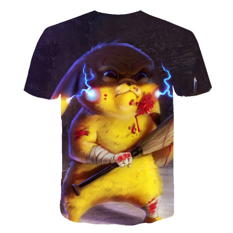 Cute Pikachu T-shirt white pokemon boys & girls T-shirt person fashion gift creative streetwear - Vimost Shop