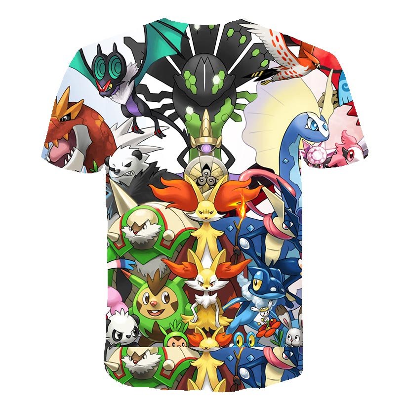 Cute Pikachu T-shirt white pokemon boys & girls T-shirt person fashion gift creative streetwear - Vimost Shop