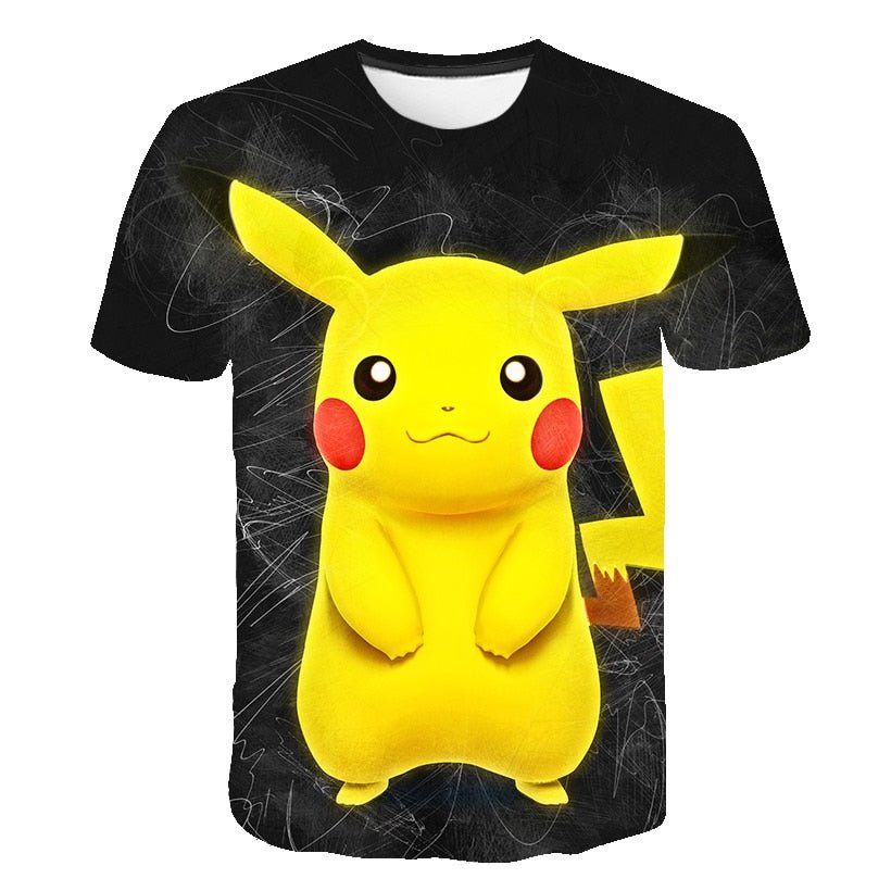 Cute Pikachu T-shirt white pokemon boys & girls T-shirt person fashion gift creative streetwear - Vimost Shop