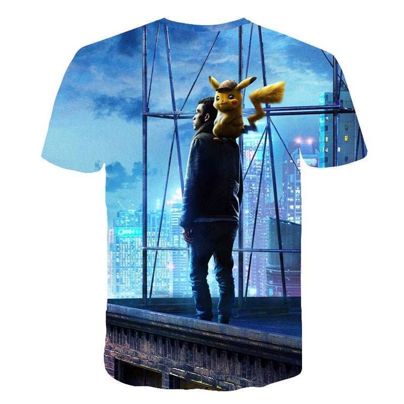 Cute Pikachu T-shirt white pokemon boys & girls T-shirt person fashion gift creative streetwear - Vimost Shop