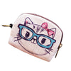 Cute Short Wallet Women Vintage Canvas Coin Purse Girl Card Holder Clutch Kids Cartoon Cat/Fox/Owl Small Change Purses - Vimost Shop