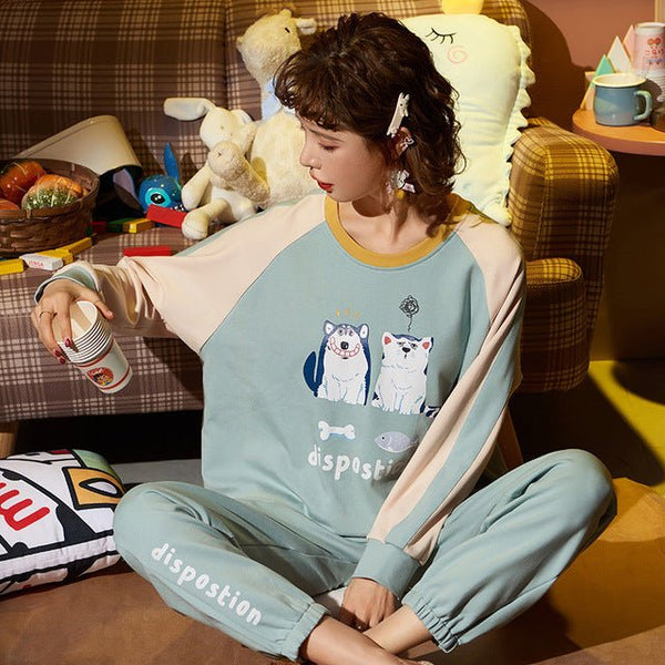 Cute Sleepwear Casual Homewear Female Pyjamas - Vimost Shop