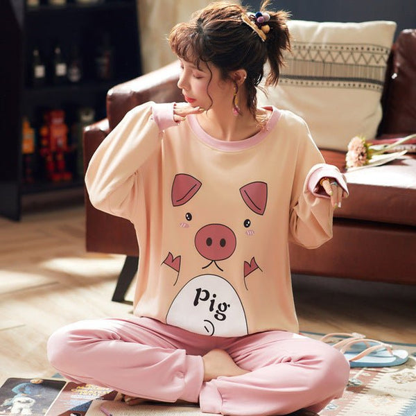 Cute Sleepwear Casual Homewear Female Pyjamas - Vimost Shop