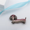 Dachshund Dog Brooch Pin Puppy Animal Crystal Enamel Bling Women Fashion Jewelry Gifts Gold Silver Color Dropshipping WB35 - Vimost Shop