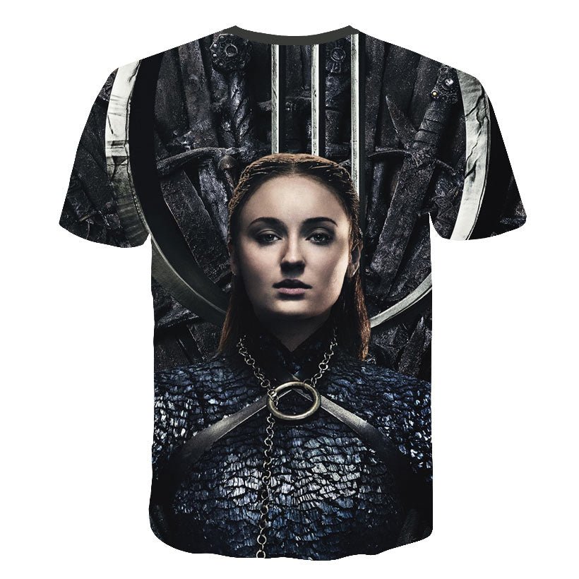 Daenerys Targaryen Character O Neck Tshirt 3D Printed Game Of Thrones Large Size T-shirt Men's Leisure Tee - Vimost Shop