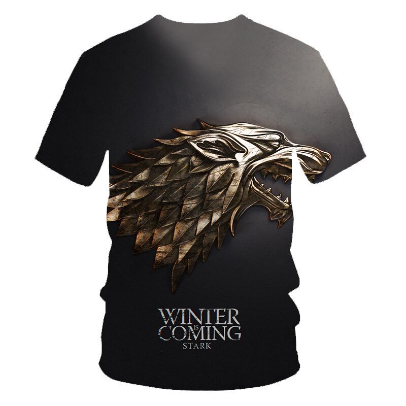 Daenerys Targaryen Character O Neck Tshirt 3D Printed Game Of Thrones Large Size T-shirt Men's Leisure Tee - Vimost Shop