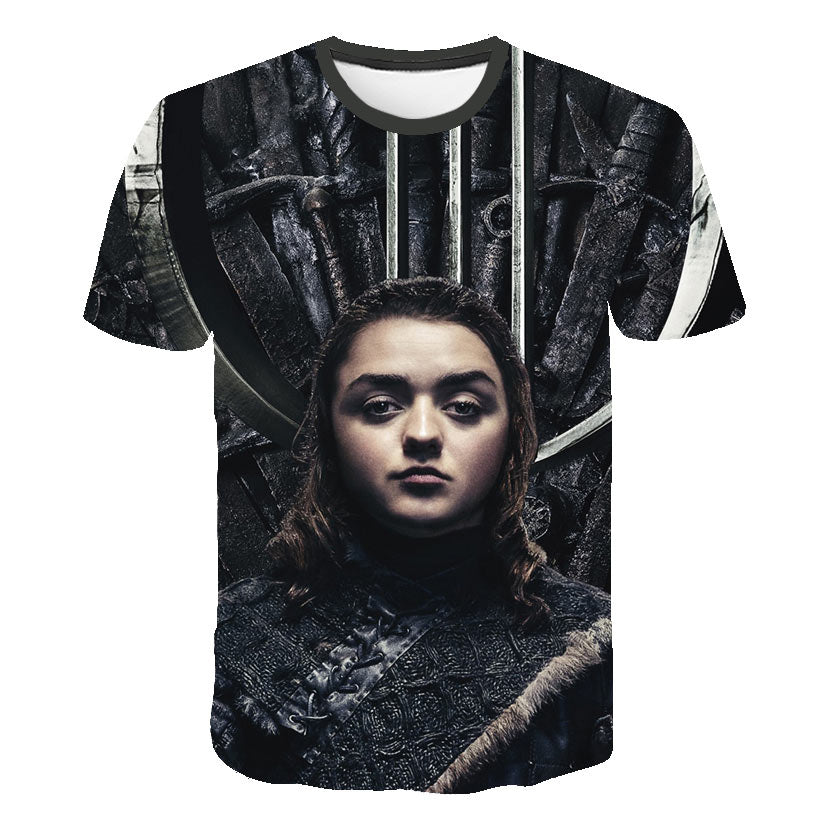 Daenerys Targaryen Character O Neck Tshirt 3D Printed Game Of Thrones Large Size T-shirt Men's Leisure Tee - Vimost Shop