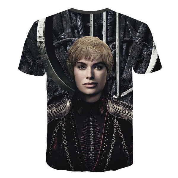 Daenerys Targaryen Character O Neck Tshirt 3D Printed Game Of Thrones Large Size T-shirt Men's Leisure Tee - Vimost Shop