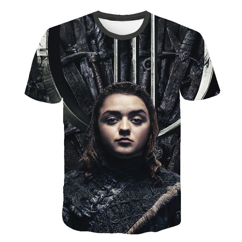 Daenerys Targaryen Character O Neck Tshirt 3D Printed Game Of Thrones Large Size T-shirt Men's Leisure Tee - Vimost Shop