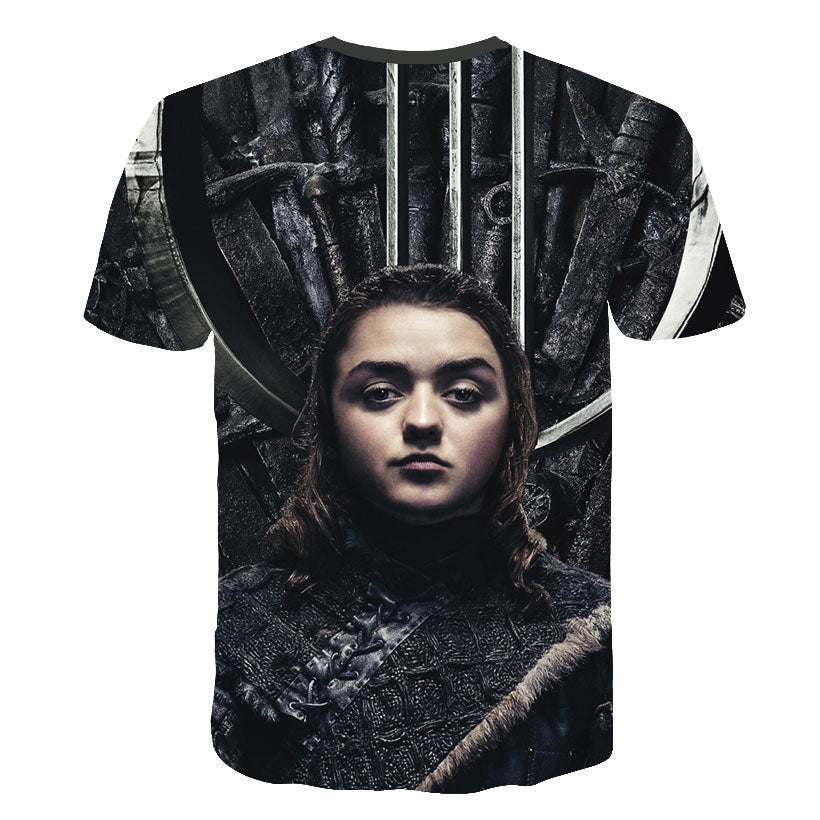 Daenerys Targaryen Character O Neck Tshirt 3D Printed Game Of Thrones Large Size T-shirt Men's Leisure Tee - Vimost Shop