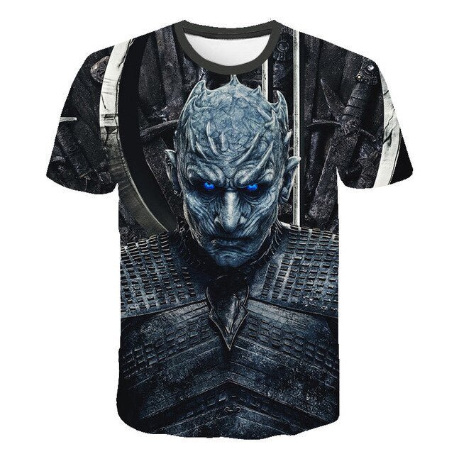 Daenerys Targaryen Character O Neck Tshirt 3D Printed Game Of Thrones Large Size T-shirt Men's Leisure Tee - Vimost Shop