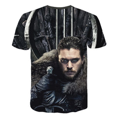 Daenerys Targaryen Character O Neck Tshirt 3D Printed Game Of Thrones Large Size T-shirt Men's Leisure Tee - Vimost Shop