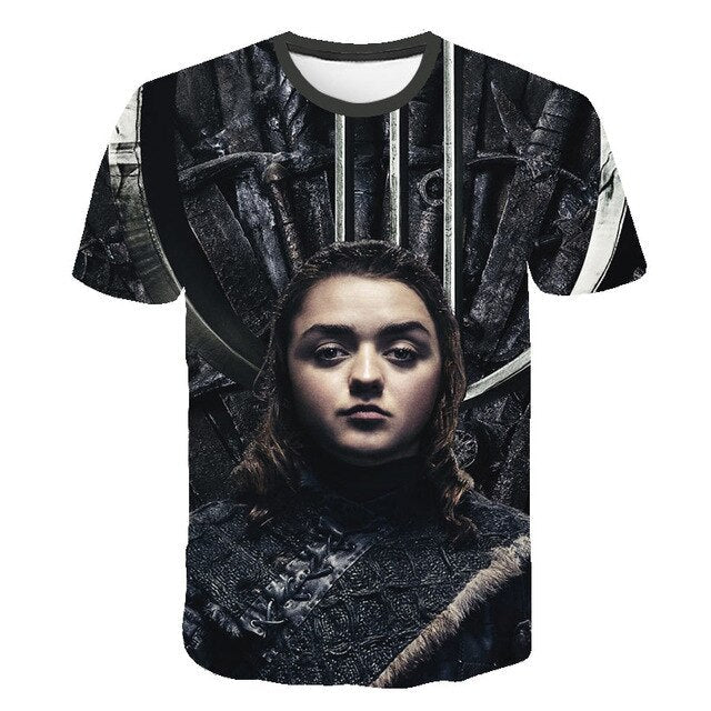 Daenerys Targaryen Character O Neck Tshirt 3D Printed Game Of Thrones Large Size T-shirt Men's Leisure Tee - Vimost Shop