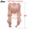 Danganronpa: Enoshima Junko Cosplay Wig Heat Resistant Long pink Natural Wave Wig With Ponytail Clip with Bangs+Hair Cap - Vimost Shop