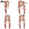 Danganronpa: Enoshima Junko Cosplay Wig Heat Resistant Long pink Natural Wave Wig With Ponytail Clip with Bangs+Hair Cap - Vimost Shop